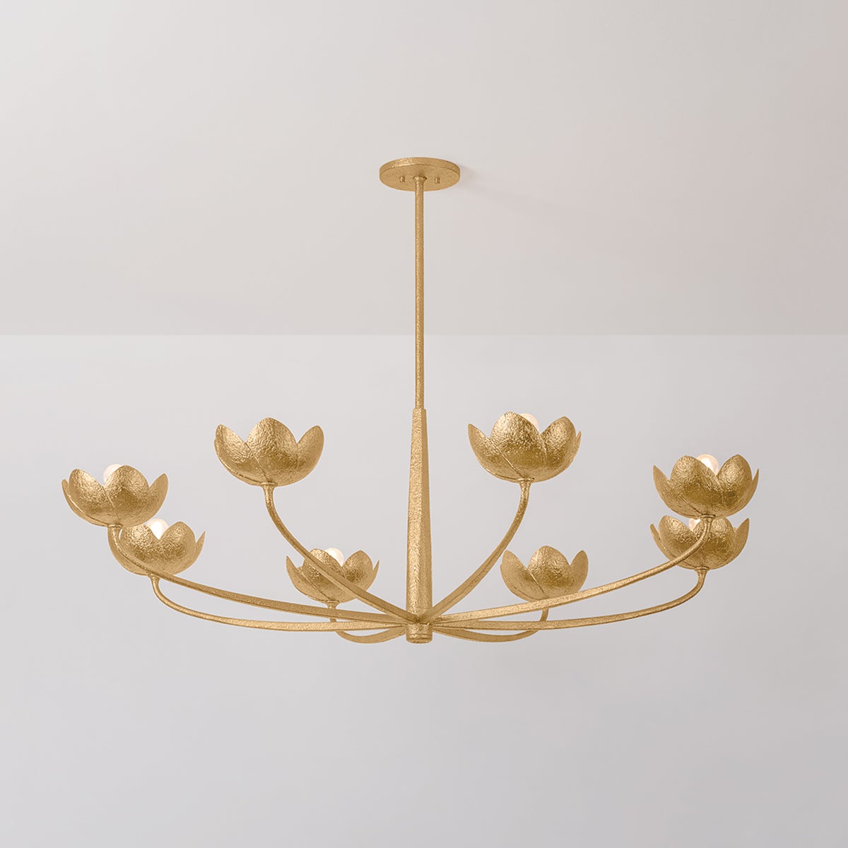 Troy Arcata Chandelier Vintage Gold Leaf Detail 2
