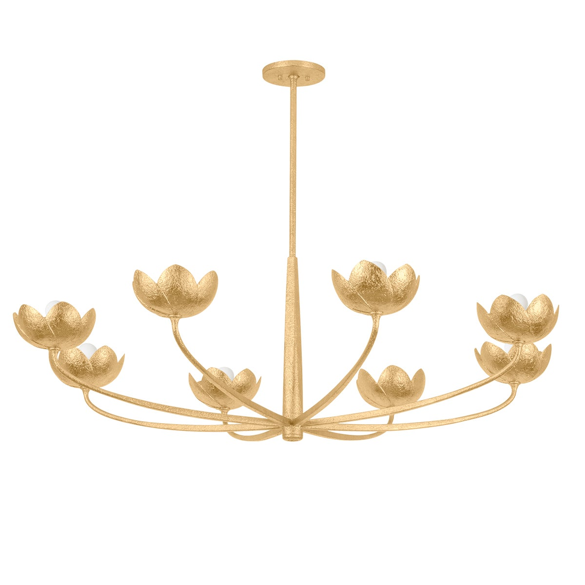 Troy Arcata Chandelier Vintage Gold Leaf