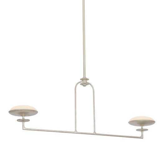 Troy Pacific Linear Chandelier Warm Silver Leaf