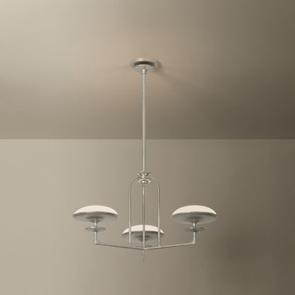 Troy Pacific Chandelier Warm Silver Leaf Detail 1