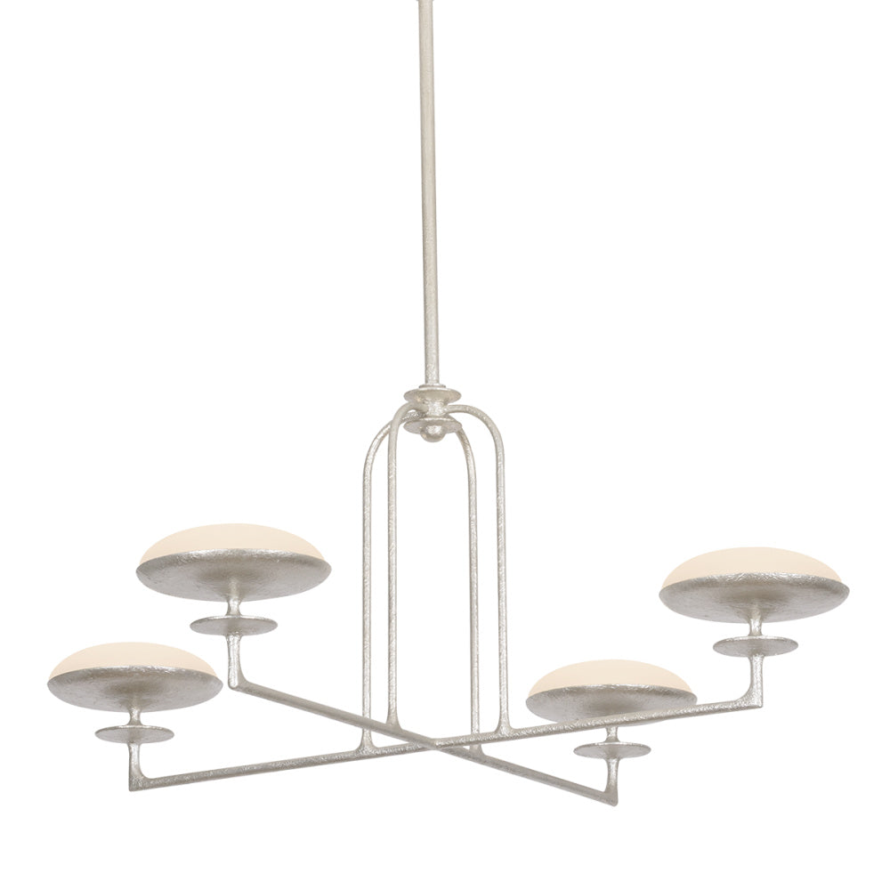 Troy Pacific Chandelier Warm Silver Leaf