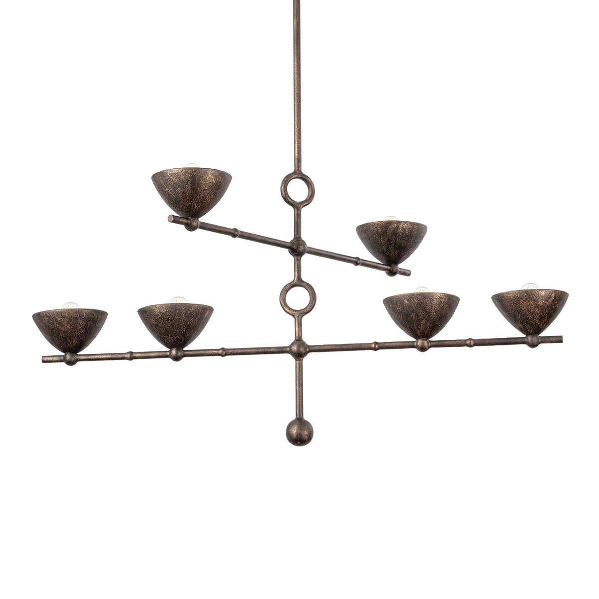 Troy Vishal Chandelier Black Patina Gold