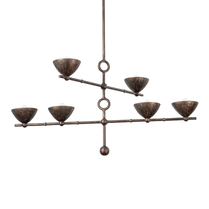 Troy Vishal Chandelier Black Patina Gold