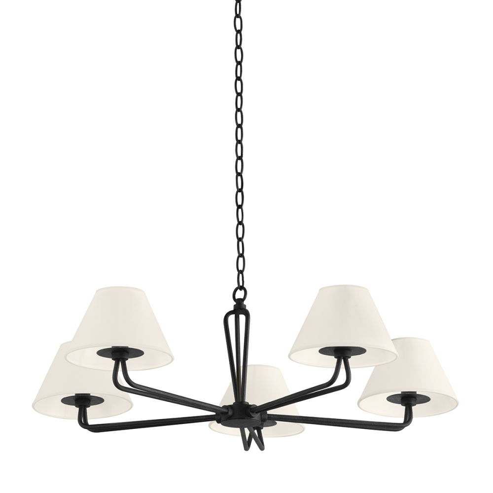 Troy Ozias Chandelier Black Iron