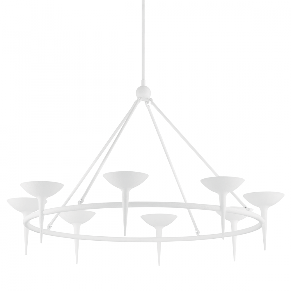 Troy Cecilia Chandelier Gesso White