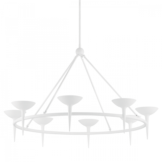 Troy Cecilia Chandelier Gesso White