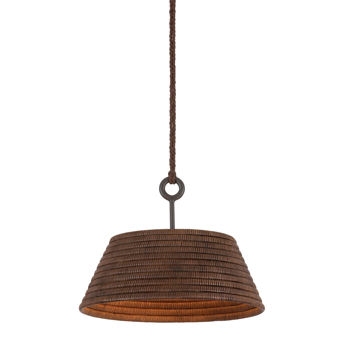 Troy Sequoia Pendant Textured Bronze with Highlight