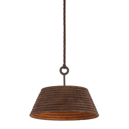Troy Sequoia Pendant Textured Bronze with Highlight