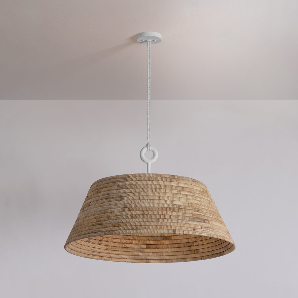 Troy Sequoia Pendant Textured Bronze with Highlight Detail 1