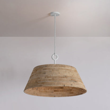 Troy Sequoia Pendant Textured Bronze with Highlight Detail 1