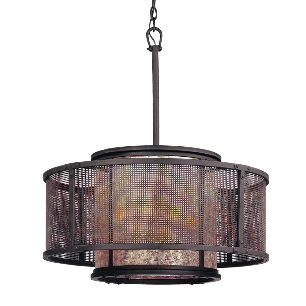 Troy Copper Mountain Chandelier Bronze / Soft Off Black