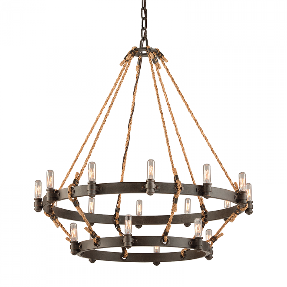 Troy Pike Place Chandelier Heritage Bronze