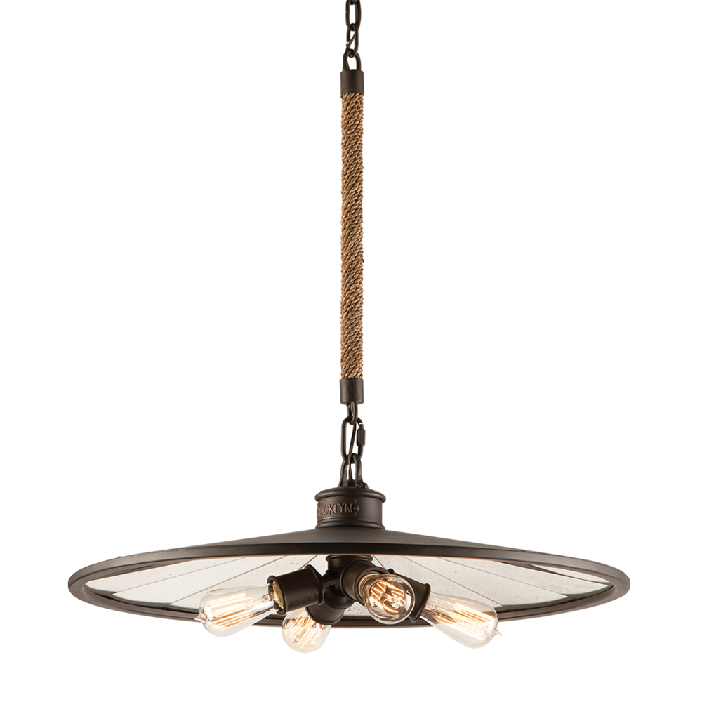Troy Brooklyn Chandelier Heritage Bronze