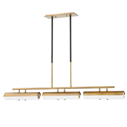 Troy Titus Linear Pendant Patina Brass / Soft Black