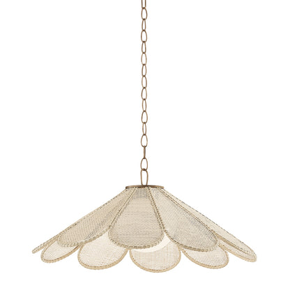 Troy Petal Pendant Patina Brass