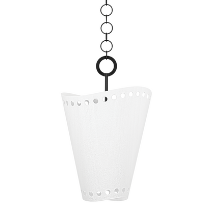 Troy Visalia Pendant Forged Iron / Gesso White