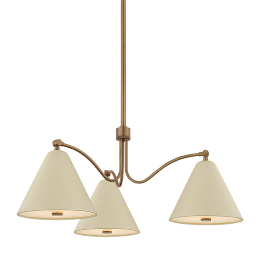 Troy Clive Semi-Flush Mount Patina Brass / Soft Sand