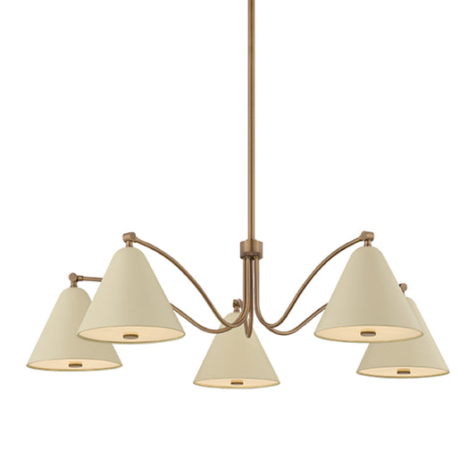 Troy Clive Semi-Flush Mount Patina Brass / Soft Sand