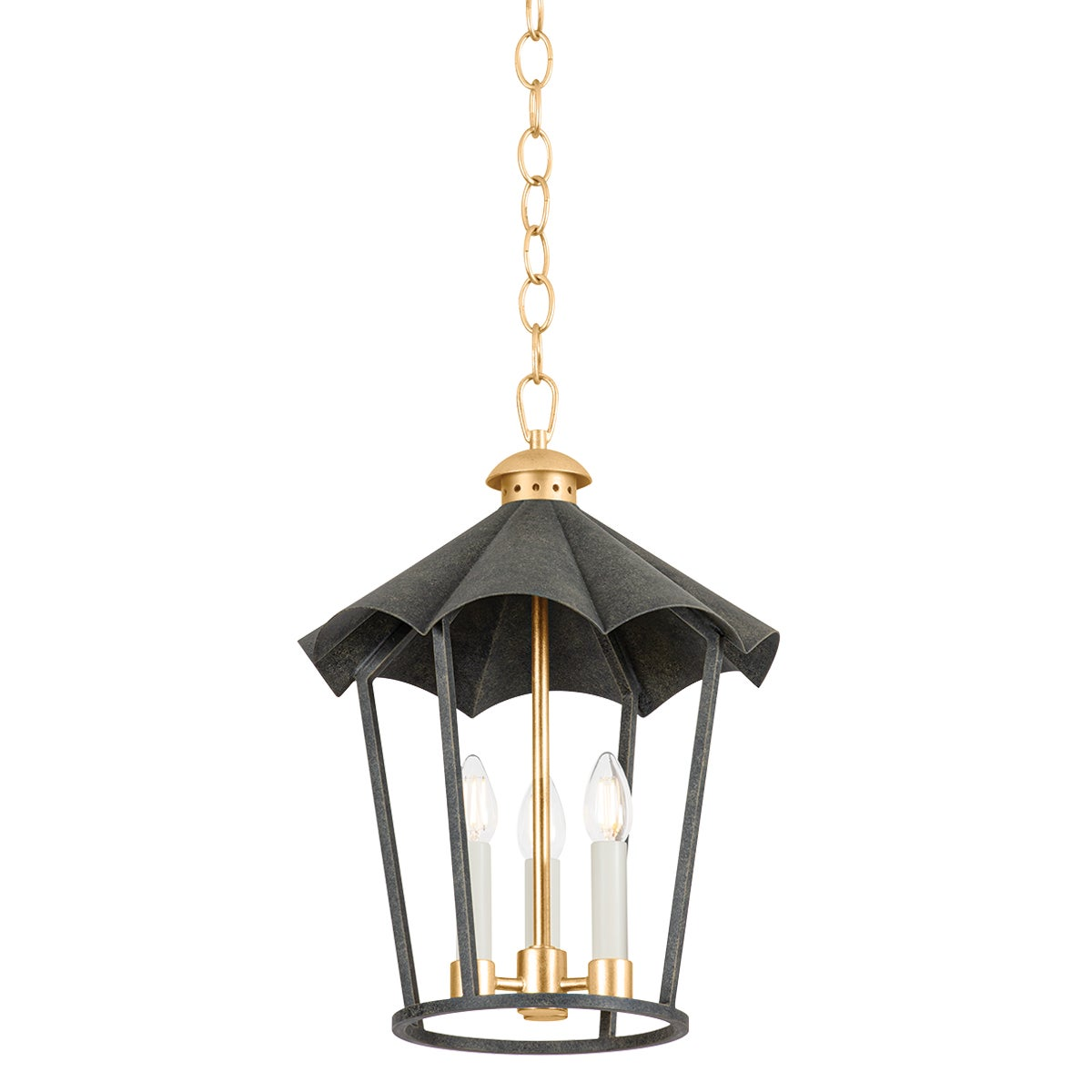 Troy Wildomar Outdoor Lantern Vintage Gold Leaf / French Iron