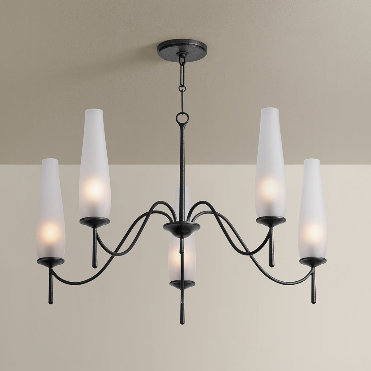 Troy Legacy Chandelier Forged Iron Detail 2