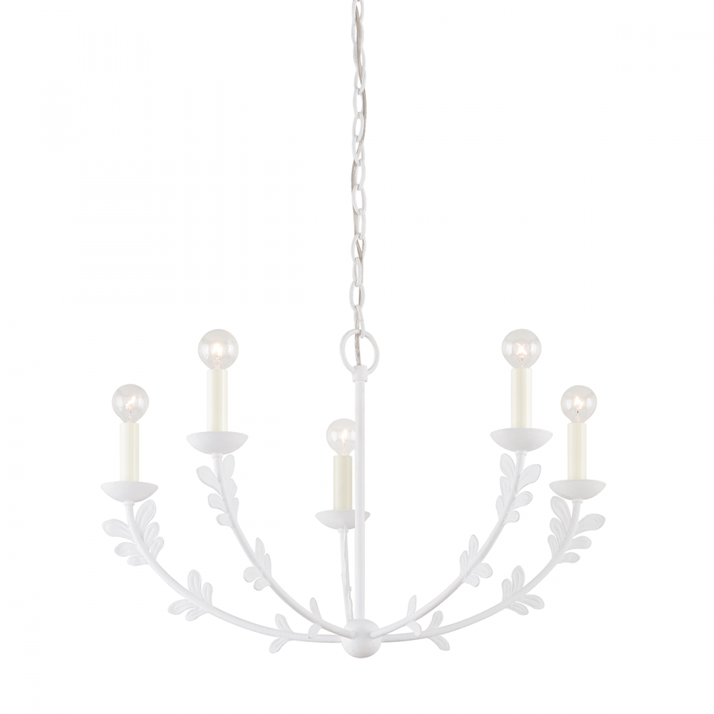 Troy Florian Chandelier Gesso White