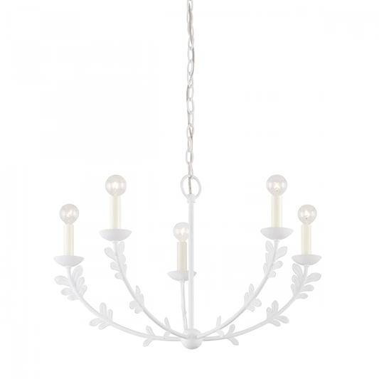 Troy Florian Chandelier Gesso White