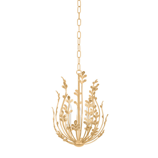Troy Delmore Chandelier Vintage Gold Leaf