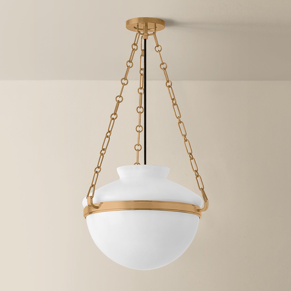 Troy Paradigm Pendant Patina Brass Detail 2