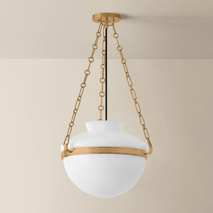 Troy Paradigm Pendant Patina Brass Detail 2