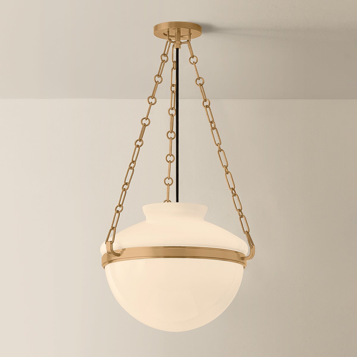 Troy Paradigm Pendant Patina Brass Detail 3