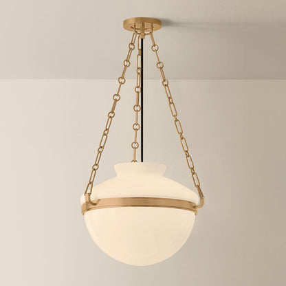 Troy Paradigm Pendant Patina Brass Detail 3