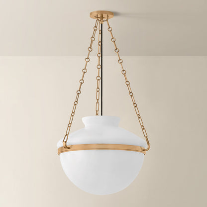 Troy Paradigm Pendant Patina Brass Detail 2