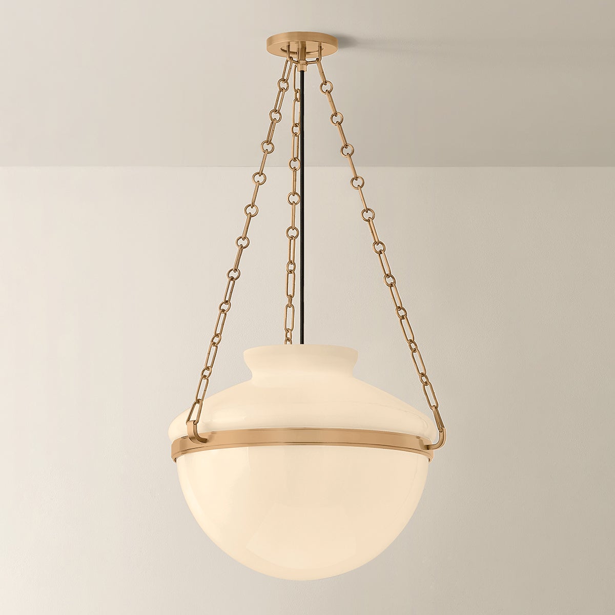 Troy Paradigm Pendant Patina Brass Detail 1