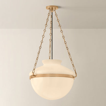 Troy Paradigm Pendant Patina Brass Detail 1
