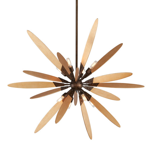 Troy Dragonfly Chandelier Dragonfly Bronze / Satin Leaf