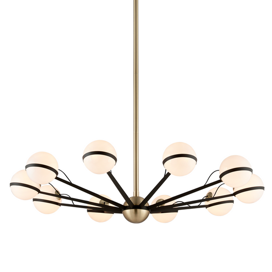 Troy Ace Chandelier Textured Bronze / Brushed Brass
