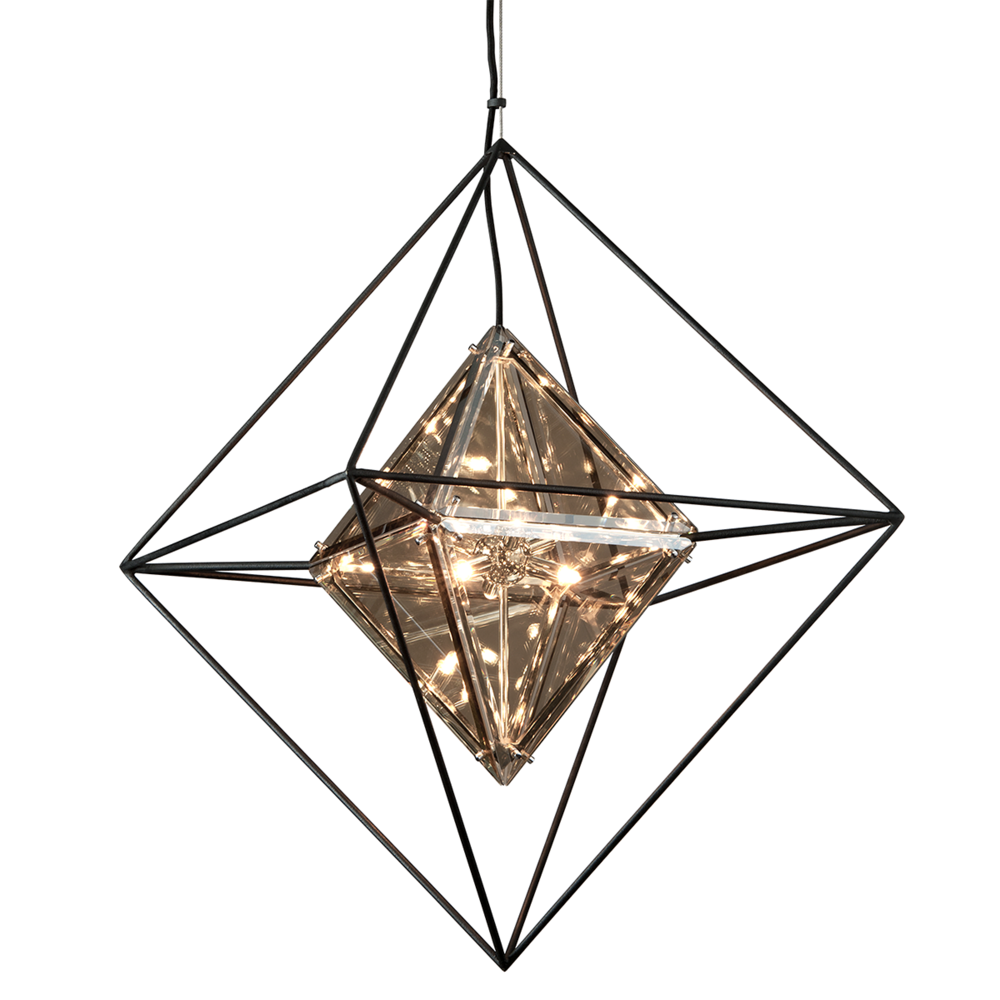 Troy Epic Chandelier Textured Iron