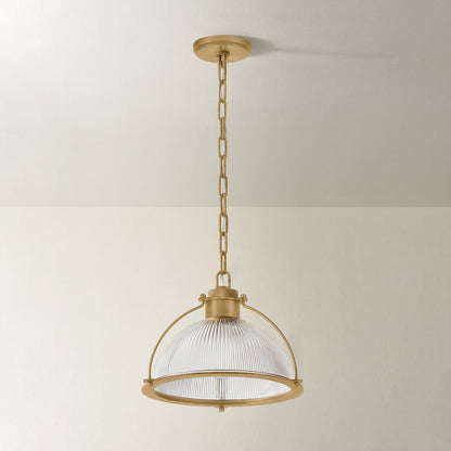 Troy Glint Pendant Patina Brass Detail 1