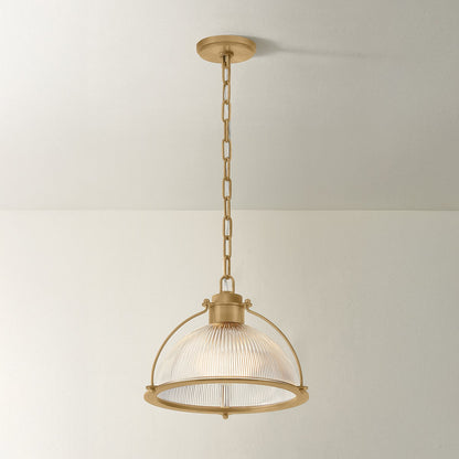 Troy Glint Pendant Patina Brass Detail 2