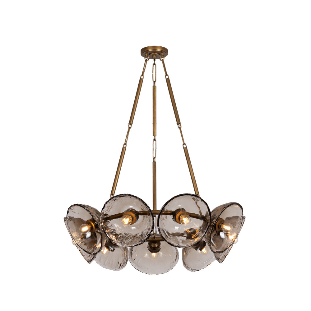 Troy Diego Chandelier Patina Gold Leaf