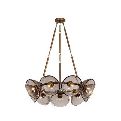 Troy Diego Chandelier Patina Gold Leaf