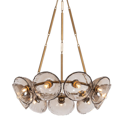 Troy Diego Chandelier Patina Gold Leaf Detail 1