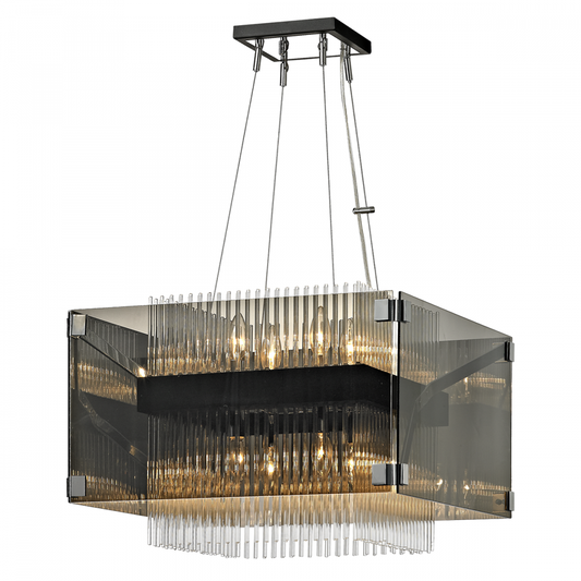 Troy Apollo Chandelier Bronze / Polished Chrome