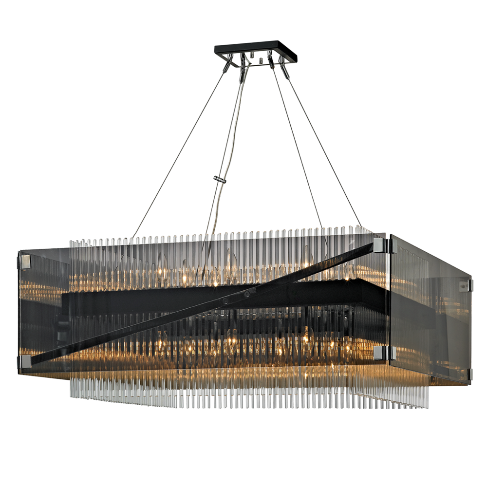 Troy Apollo Chandelier Bronze / Polished Chrome