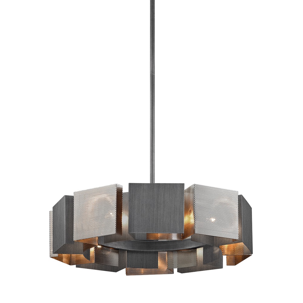 Troy Impression Chandelier Graphite / Burnished Nickel