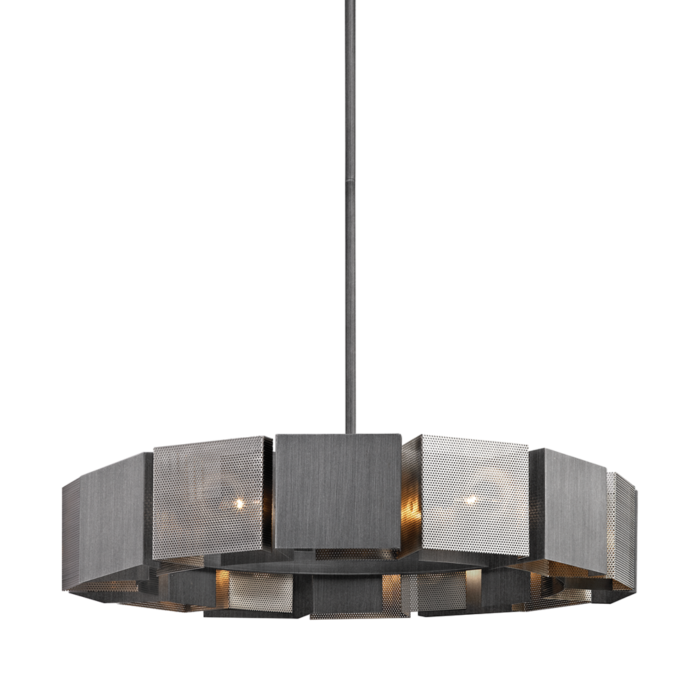 Troy Impression Chandelier Graphite / Burnished Nickel
