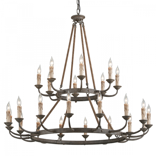 Troy Cyrano Chandelier Earthen Bronze