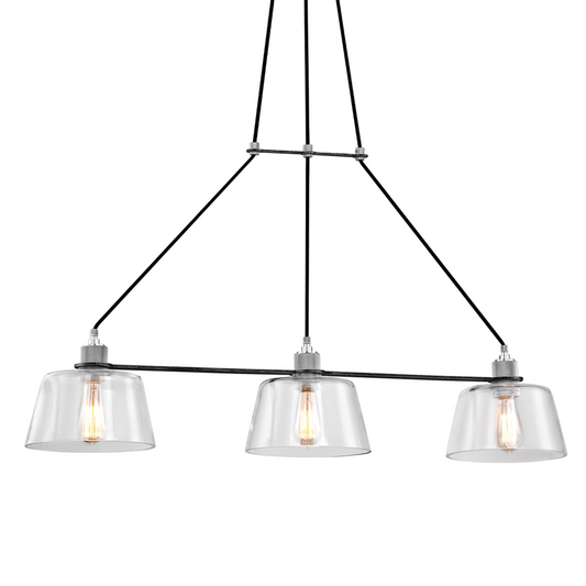 Troy Audiophile Linear Chandelier Old Silver / Polished Aluminum