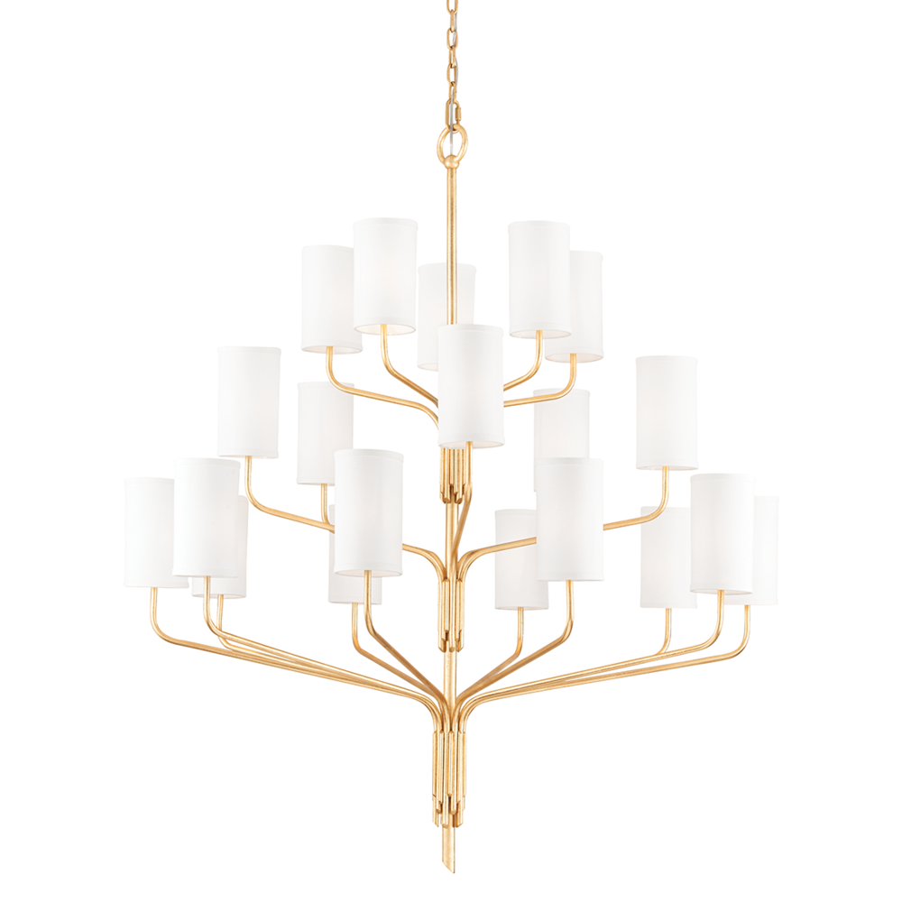 Troy Juniper Chandelier Gold Leaf