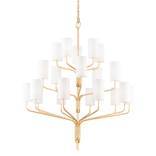 Troy Juniper Chandelier Gold Leaf